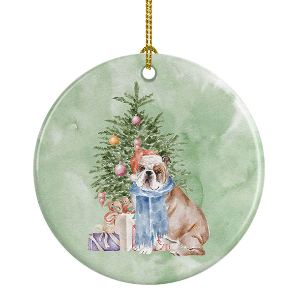 Bulldog, English Bulldog #2 Christmas Presents and Tree Ceramic Ornament product image at NuMercy