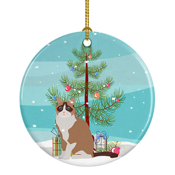 Snowshoe Cat Christmas Ceramic Ornament CK4798 product image at NuMercy