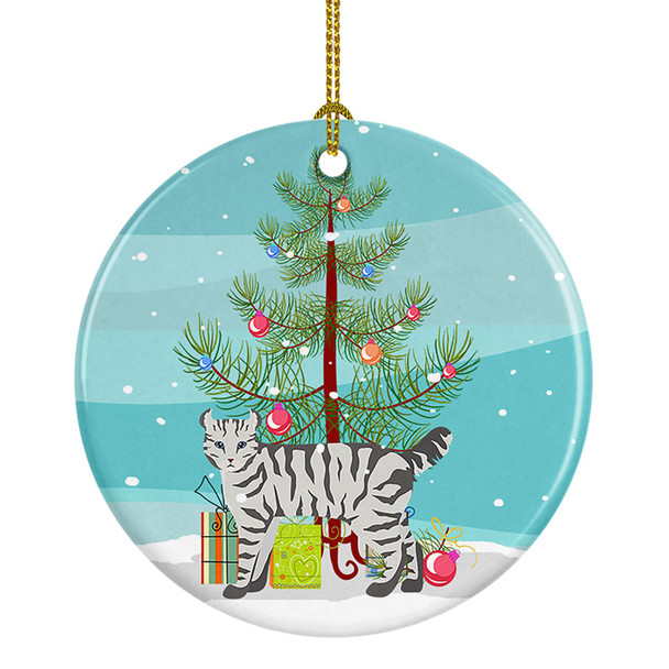 Highlander Lynx Cat Christmas Ceramic Ornament CK4631 product image at NuMercy