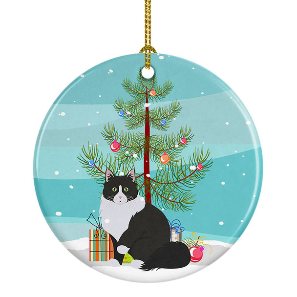Siberian Forest Cat Christmas Ceramic Ornament CK4794 product image at NuMercy