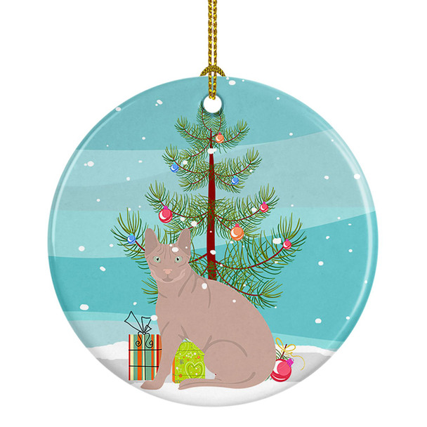 Don Sphynx Cat Christmas Ceramic Ornament CK4765 product image at NuMercy