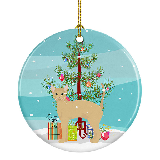 German Rex Cat Christmas Ceramic Ornament CK4627 product image at NuMercy
