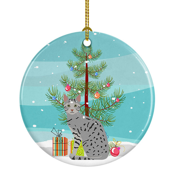Egyptian Mau Cat Christmas Ceramic Ornament CK4766 product image at NuMercy