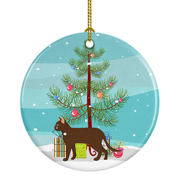 Suphalak Cat Christmas Ceramic Ornament CK4726 product image at NuMercy