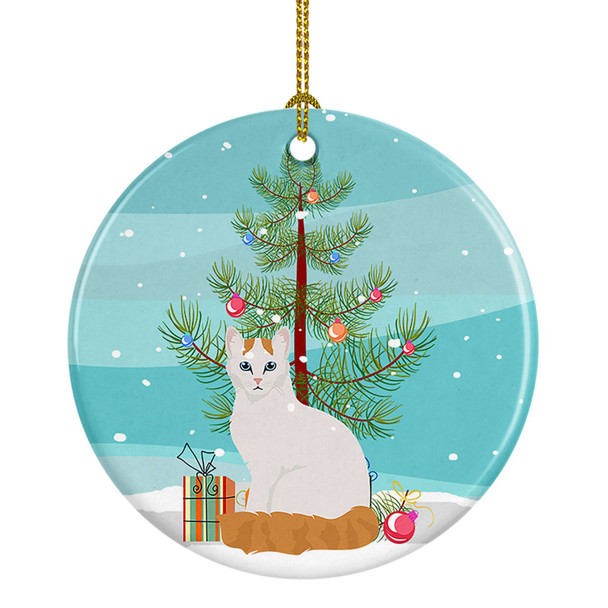 Turkish Van Cat Christmas Ceramic Ornament CK4808 product image at NuMercy
