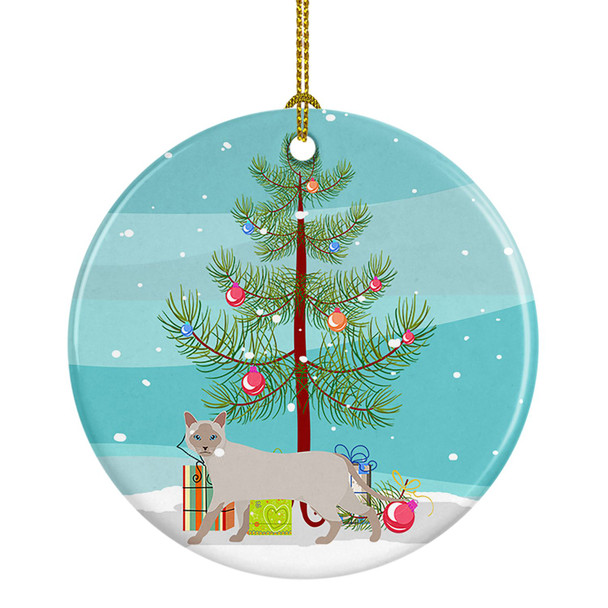 Thai Lilac Cat Christmas Ceramic Ornament CK4727 product image at NuMercy