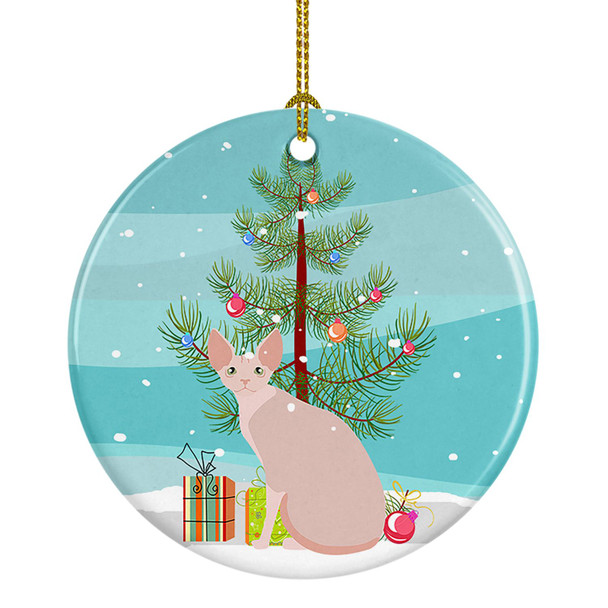 Sphynx Cat Christmas Ceramic Ornament CK4801 product image at NuMercy