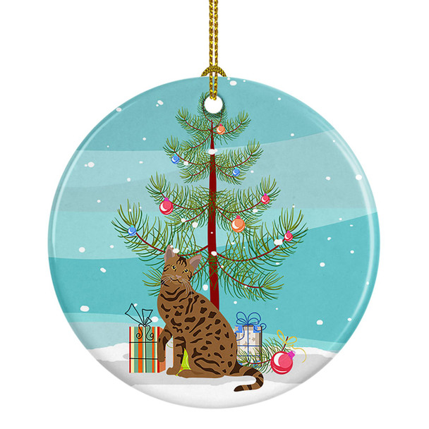 Ocicat Cat Christmas Ceramic Ornament CK4780 product image at NuMercy