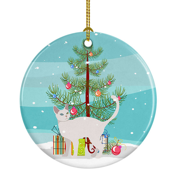 Khao Manee Cat Christmas Ceramic Ornament CK4635 product image at NuMercy