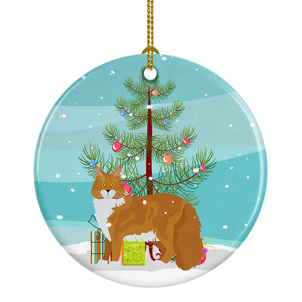 Maine Coon Cat Christmas Ceramic Ornament CK4648 product image at NuMercy
