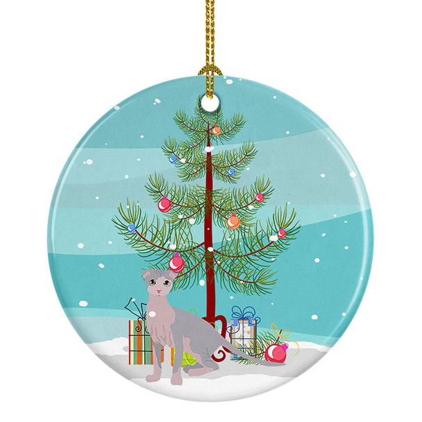 Ukrainian Levkoy Cat Christmas Ceramic Ornament CK4809 product image at NuMercy