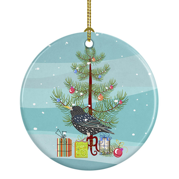Starling Merry Christmas Ceramic Ornament product image at NuMercy