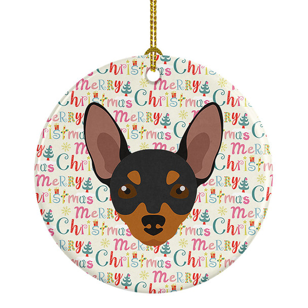 Prague Ratter Merry Christmas Ceramic Ornament WDK1533 product image at NuMercy
