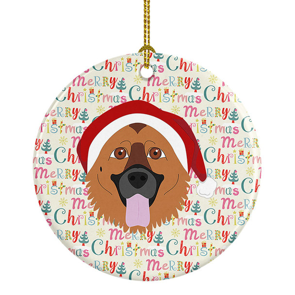 German Shepherd Merry Christmas Ceramic Ornament WDK1464 product image at NuMercy