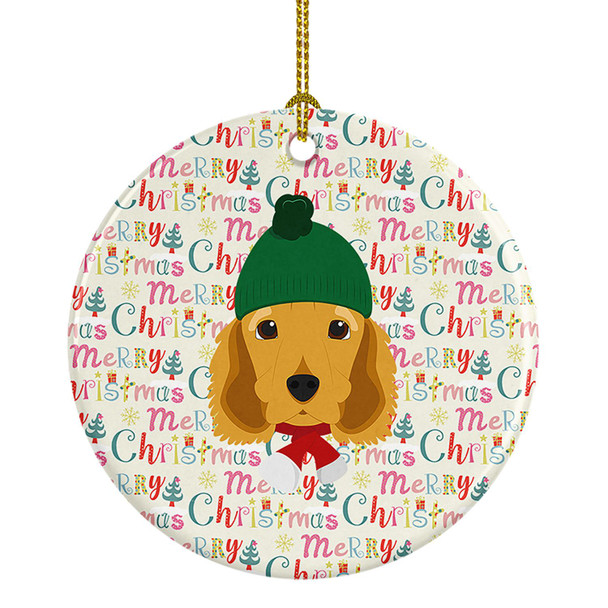 Cocker Spaniel Merry Christmas Ceramic Ornament WDK1457 product image at NuMercy