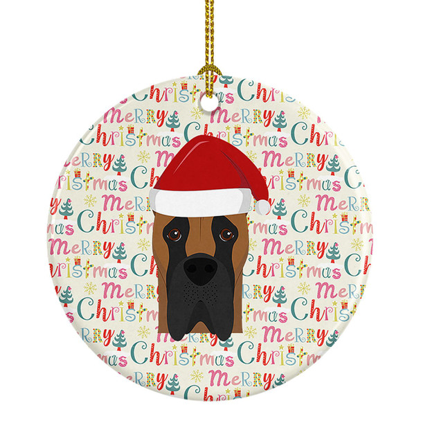Great Dane Merry Christmas Ceramic Ornament WDK1466 product image at NuMercy