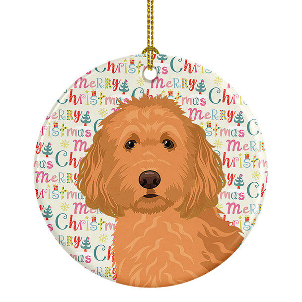 Doodle Red #1 Christmas Ceramic Ornament product image at NuMercy