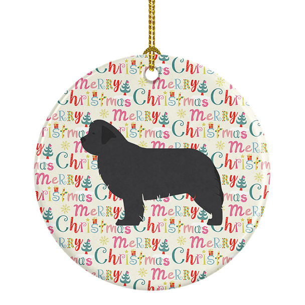 Newfoundland Merry Christmas Ceramic Ornament product image at NuMercy