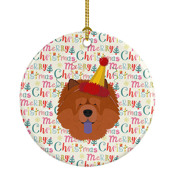 Chow Chow Merry Christmas Ceramic Ornament WDK1456 product image at NuMercy