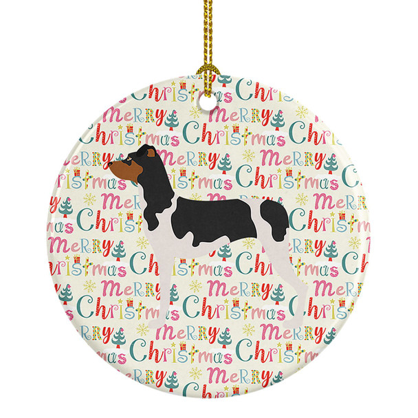 Brazilian Terrier Merry Christmas Ceramic Ornament product image at NuMercy