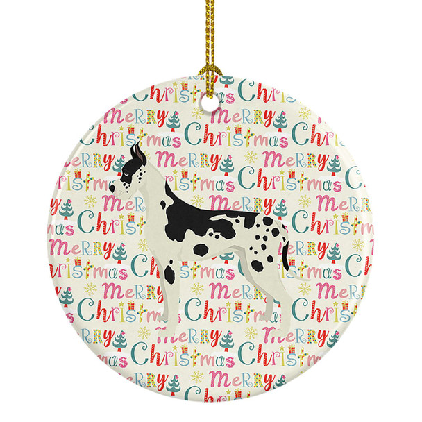 Great Dane Merry Christmas Ceramic Ornament WDK1958 product image at NuMercy