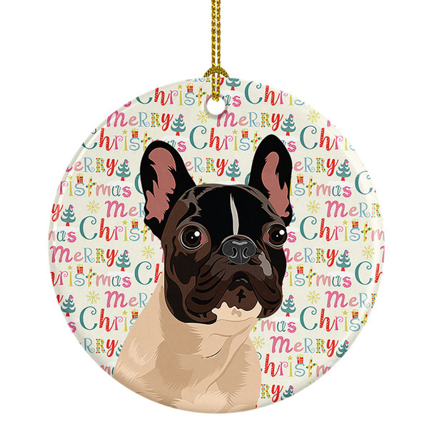 French Bulldog Fawn #3 Christmas Ceramic Ornament product image at NuMercy