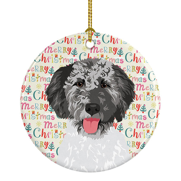 Doodle Silver #3 Christmas Ceramic Ornament product image at NuMercy