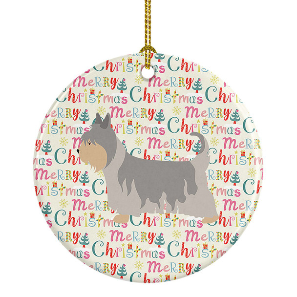 Australian Silky Terrier Merry Christmas Ceramic Ornament WDK2024 product image at NuMercy