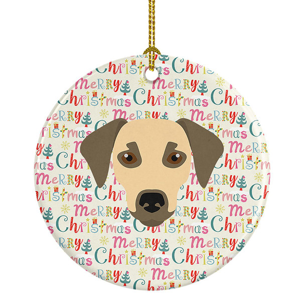 Sato Dog Merry Christmas Ceramic Ornament WDK1538 product image at NuMercy