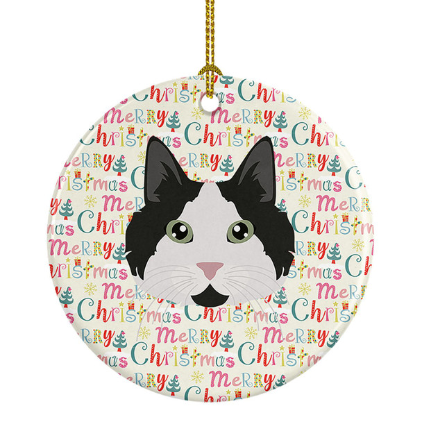 Cymric #2 Cat Christmas Ceramic Ornament WDK2326 product image at NuMercy
