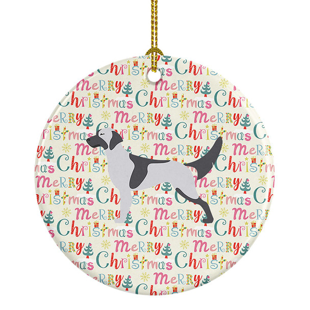 English Setter Merry Christmas Ceramic Ornament product image at NuMercy