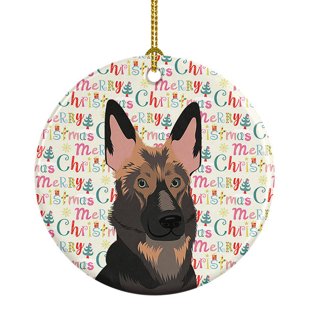 German Shepherd Puppy Christmas Ceramic Ornament product image at NuMercy