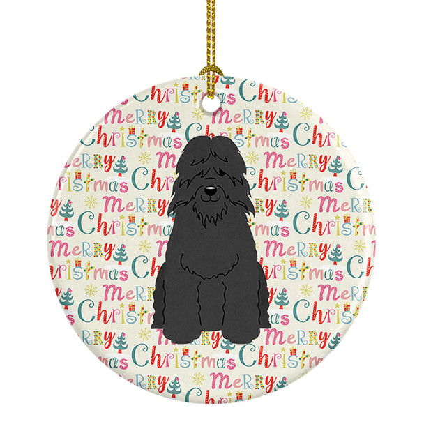 Merry Christmas Bouvier des Flandres Ceramic Ornament WDK1617 product image at NuMercy