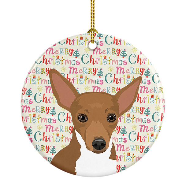 Chihuahua Chocolate and White #1 Christmas Ceramic Ornament product image at NuMercy