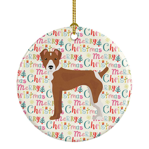 Rat Terrier Merry Christmas Ceramic Ornament WDK1764 product image at NuMercy