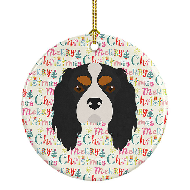 Cavalier King Charles Spaniel Merry Christmas Ceramic Ornament WDK1492 product image at NuMercy