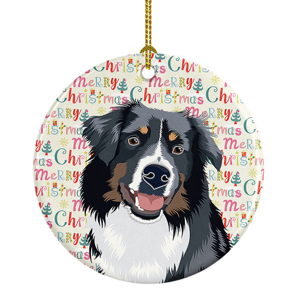 Australian Shepherd Black Tricolor #1 Christmas Ceramic Ornament product image at NuMercy
