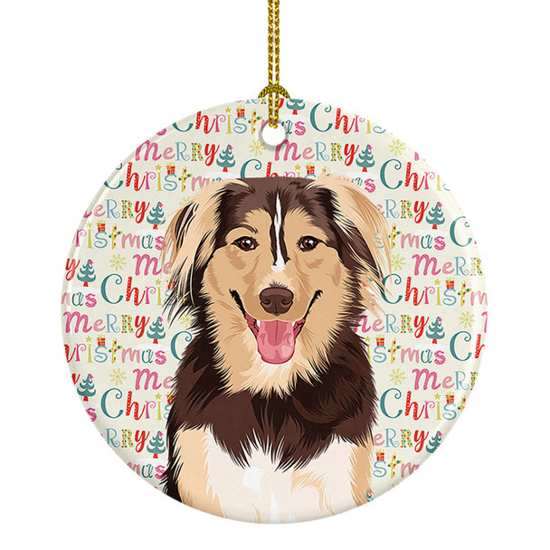 Australian Shepherd Red Tricolor #3 Christmas Ceramic Ornament product image at NuMercy