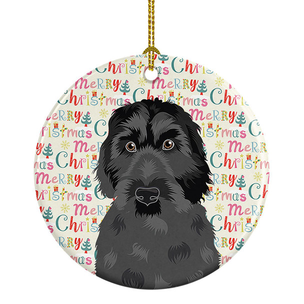Doodle Black #3 Christmas Ceramic Ornament product image at NuMercy