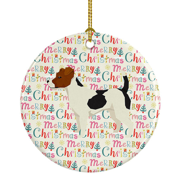 Jack Russell Terrier Merry Christmas Ceramic Ornament WDK1963 product image at NuMercy