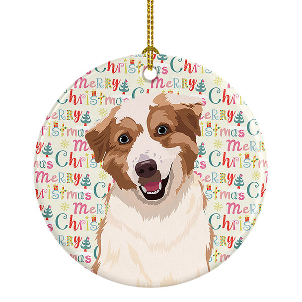 Australian Shepherd Red and White #1 Christmas Ceramic Ornament product image at NuMercy