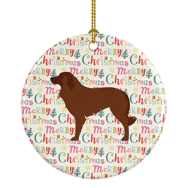 Portuguese Sheepdog Dog Merry Christmas Ceramic Ornament product image at NuMercy