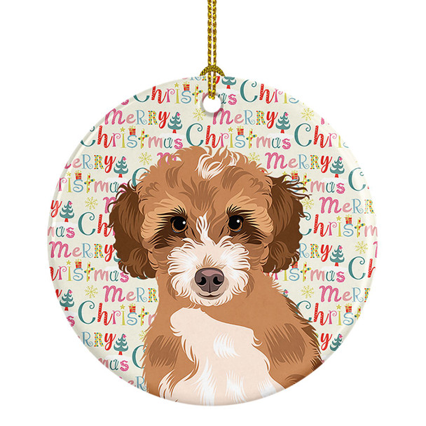 Doodle Tricolor #2 Christmas Ceramic Ornament product image at NuMercy