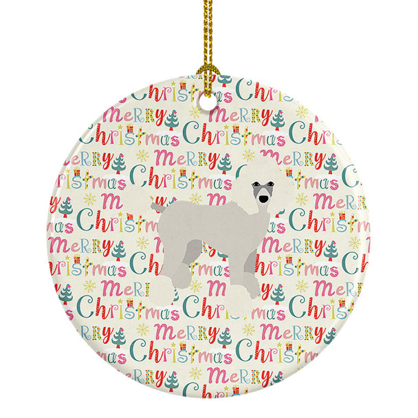 Poodle Merry Christmas Ceramic Ornament WDK1815 product image at NuMercy