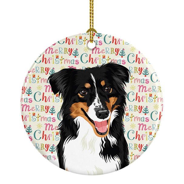 Australian Shepherd Black Tricolor #3 Christmas Ceramic Ornament product image at NuMercy