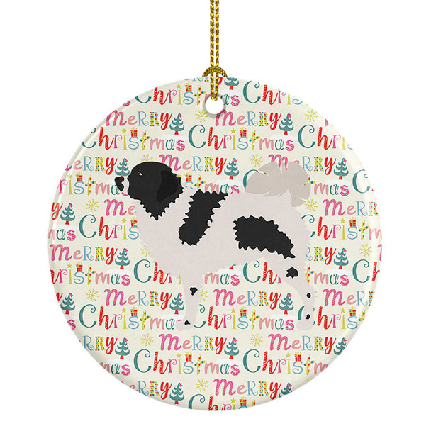 Wetterhoun Frisian Water Dog Ceramic Christmas Ornament product image at NuMercy