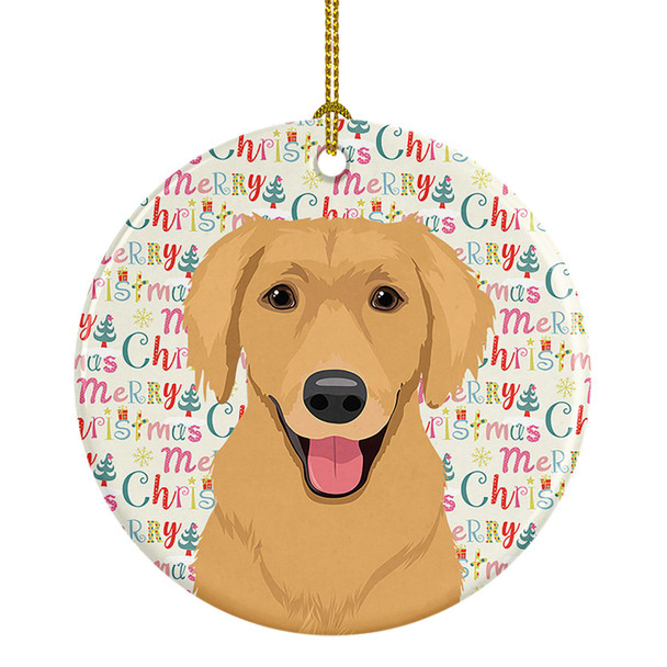 Golden Retriever Gold #2 Christmas Ceramic Ornament product image at NuMercy