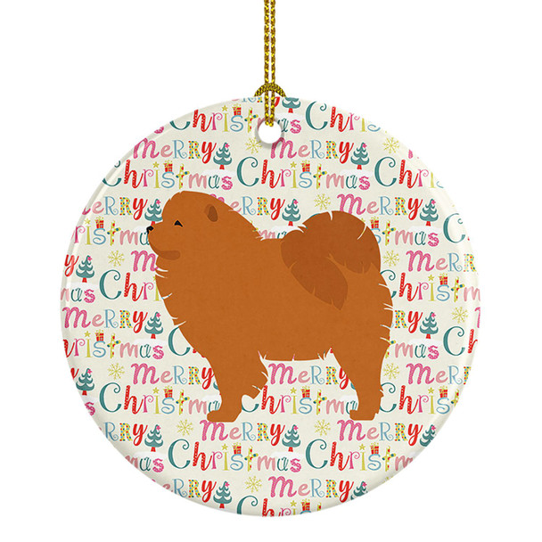 Chow Chow Merry Christmas Ceramic Ornament WDK1898 product image at NuMercy