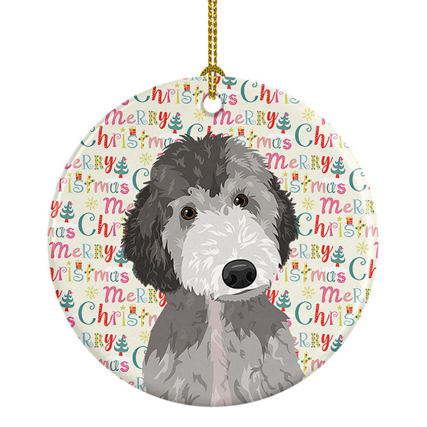 Doodle Silver #1 Christmas Ceramic Ornament product image at NuMercy