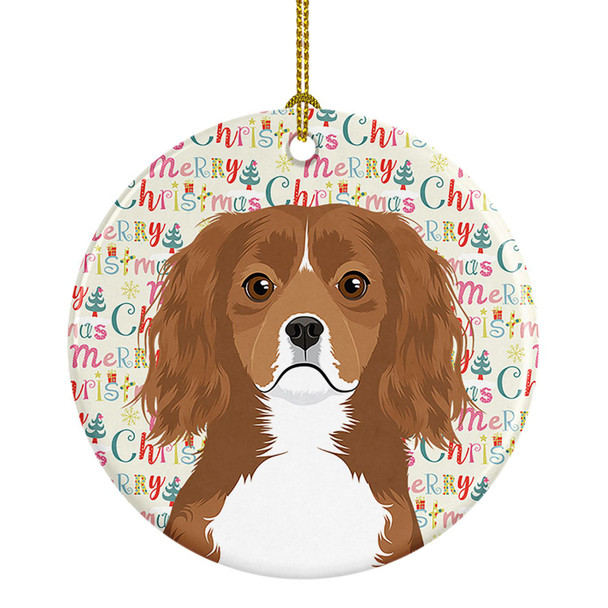 Cavalier King Charles Spaniel Ruby Christmas Ceramic Ornament product image at NuMercy